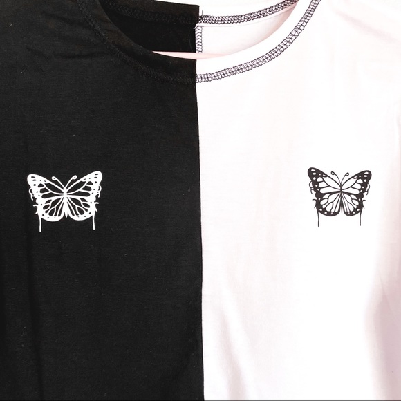 Two Tone J Fashion Unzzy Crop Top S - Picture 5 of 6